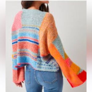 Sincerely Jules Oversized Knit Cardigan XL Multicolour Open Front
